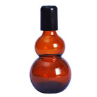 Calabash Amber Glass Odm ม้วนบนขวดน้ำมันหอมระเหยพร้อมลูกนวดสแตนเลส