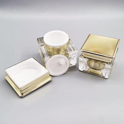 Empty Acrylic Square 5g ขวดครีมเครื่องสำอาง Bpa Free Containers